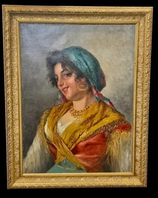 19TH C. OIL PAINTING SIGNED
