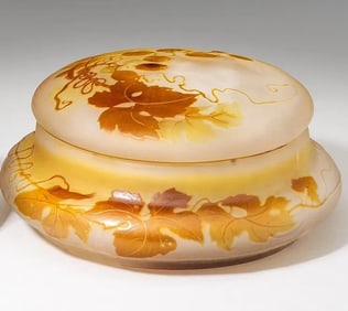 GALLE CAMEO GLASS BOX AND COVER