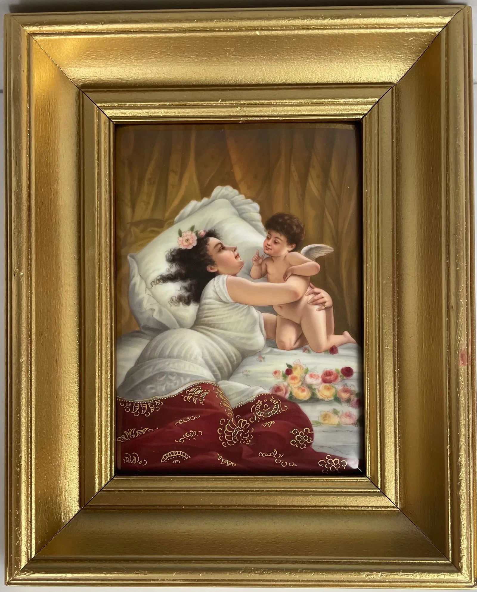 19TH C. GERMAN PORCELAIN PLAQUE: Measures 6 inches x4 inches unframed. In excellent condition. Estimate $1000-1200