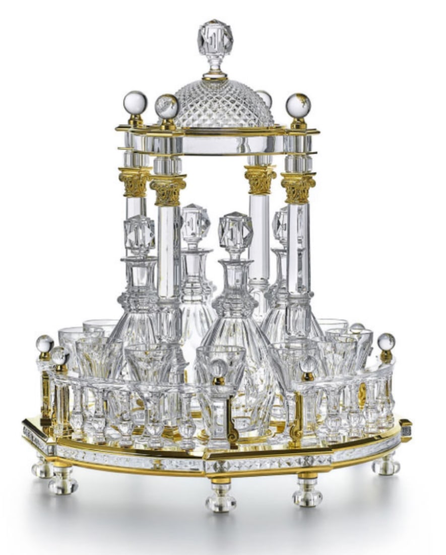 BACCARAT HAUTE COUTURE PAVILLON LIQUEUR CABINET: Baccarat Haute Couture Pavillon Liqueur Cabinet. In original representation box. In good condition.Retails in Harrods London for approx $135000. Estimate $75000-100000