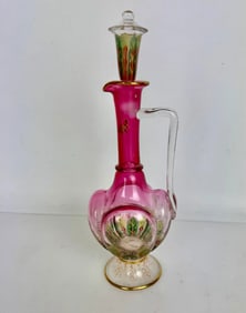 LOBMEYR ENAMELLED PERFUME BOTTLE