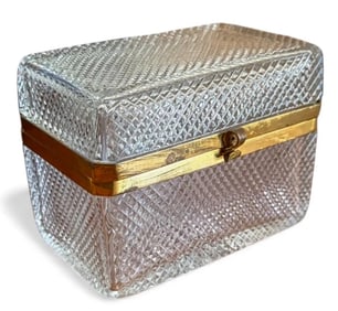 ORMOLU MOUNTED BACCARAT CRYSTAL BOX