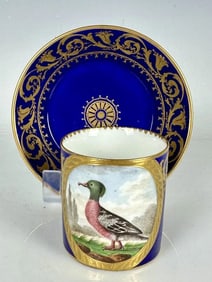 18TH C. SEVRES CUP AND SAUCER