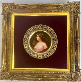 FRAMED ROYAL VIENNA PORTRAIT PLATE