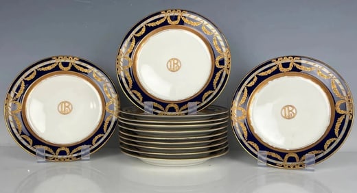SET OF 12 BERLIN KPM PORCELAIN SIDE PLATES