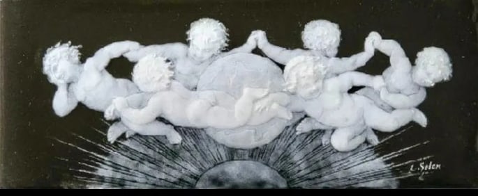 A MAGNIFICENT MINTON PATE SUR PATE PLAQUE SIGNED L. SOLON