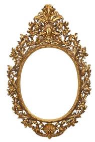 A BAROQUE STYLE GILTWOOD FRAME
