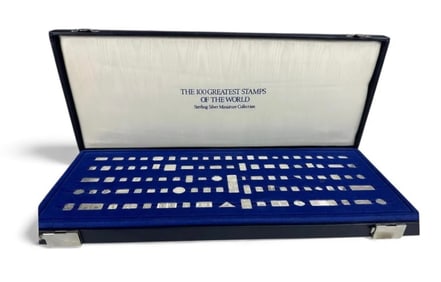 FRANKLIN MINT 100 GREATEST STERLING SILVER STAMPS OF THE WORLD