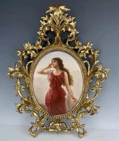 A LARGE BERLIN KPM POR ELAIN PLAQUE SIGNED WAGNER