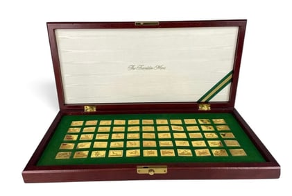 FRANKLIN MINT OFFICIAL 24KT GOLD OVER STERLING DUCK STAMPS