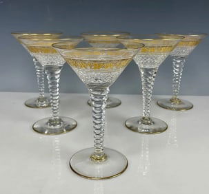 SET OF 6 GILT VAL ST LABERT CHAMPAGNE COUPS