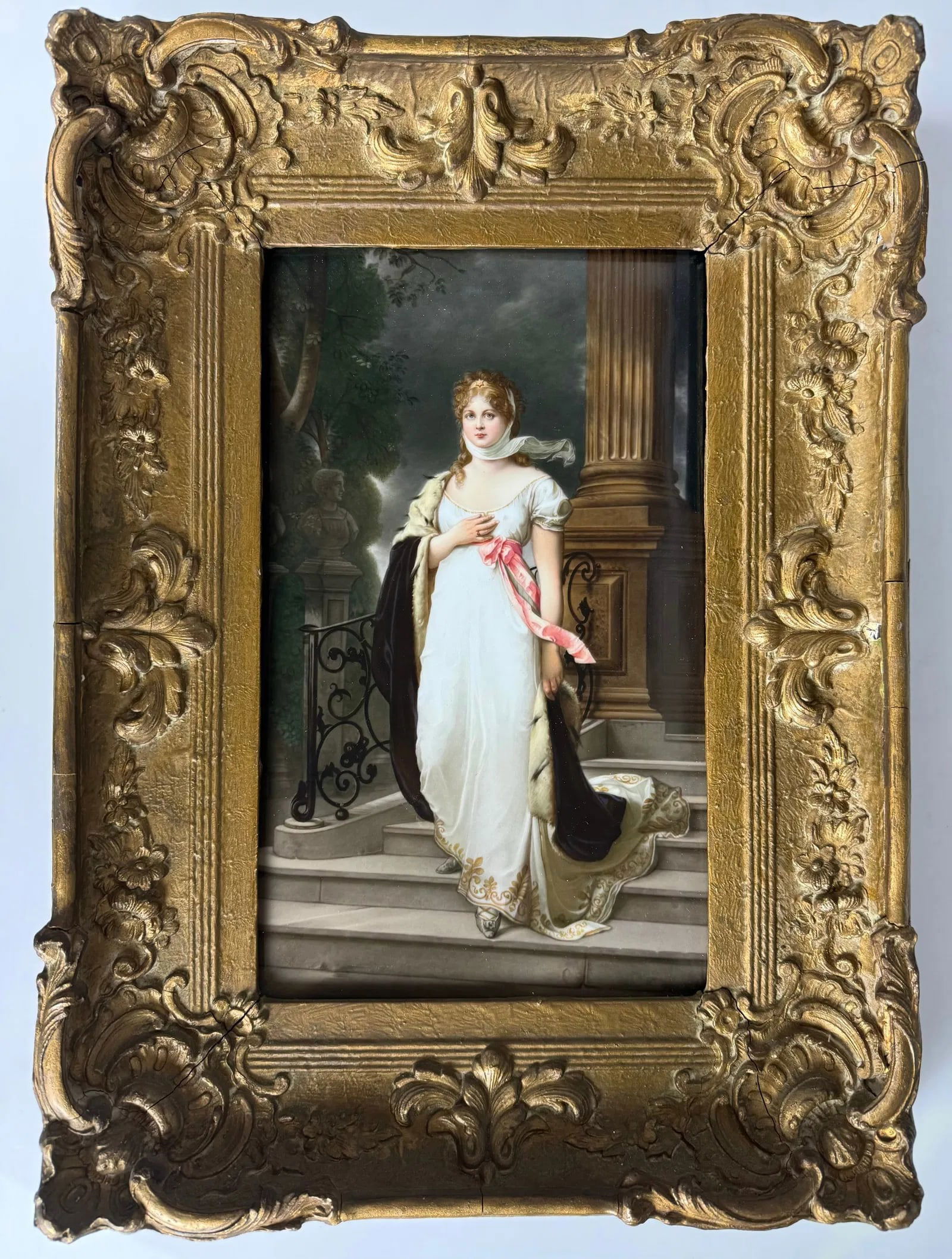 A LARGE 19TH C. BERLIN KPM PLAQUE: Measures 13 inches x 8 inches unframed. Excellent condition. Estimate $4.000-5.000