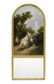 A LOUIS XVI STYLE GILTWOOD TRUMEAUE
