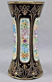 19TH C. ENAMELLED MOSER VASE