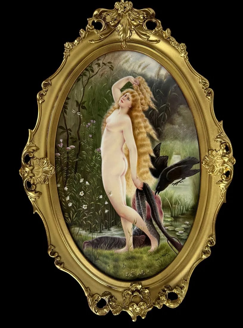 A LARGE BERLIN KPM PORCELAIN PLAQUE: Circa 1912. Artist signed. Measures 15 inches x 10.25 inches unframed. In excellent condition.Estimate $2500-3000