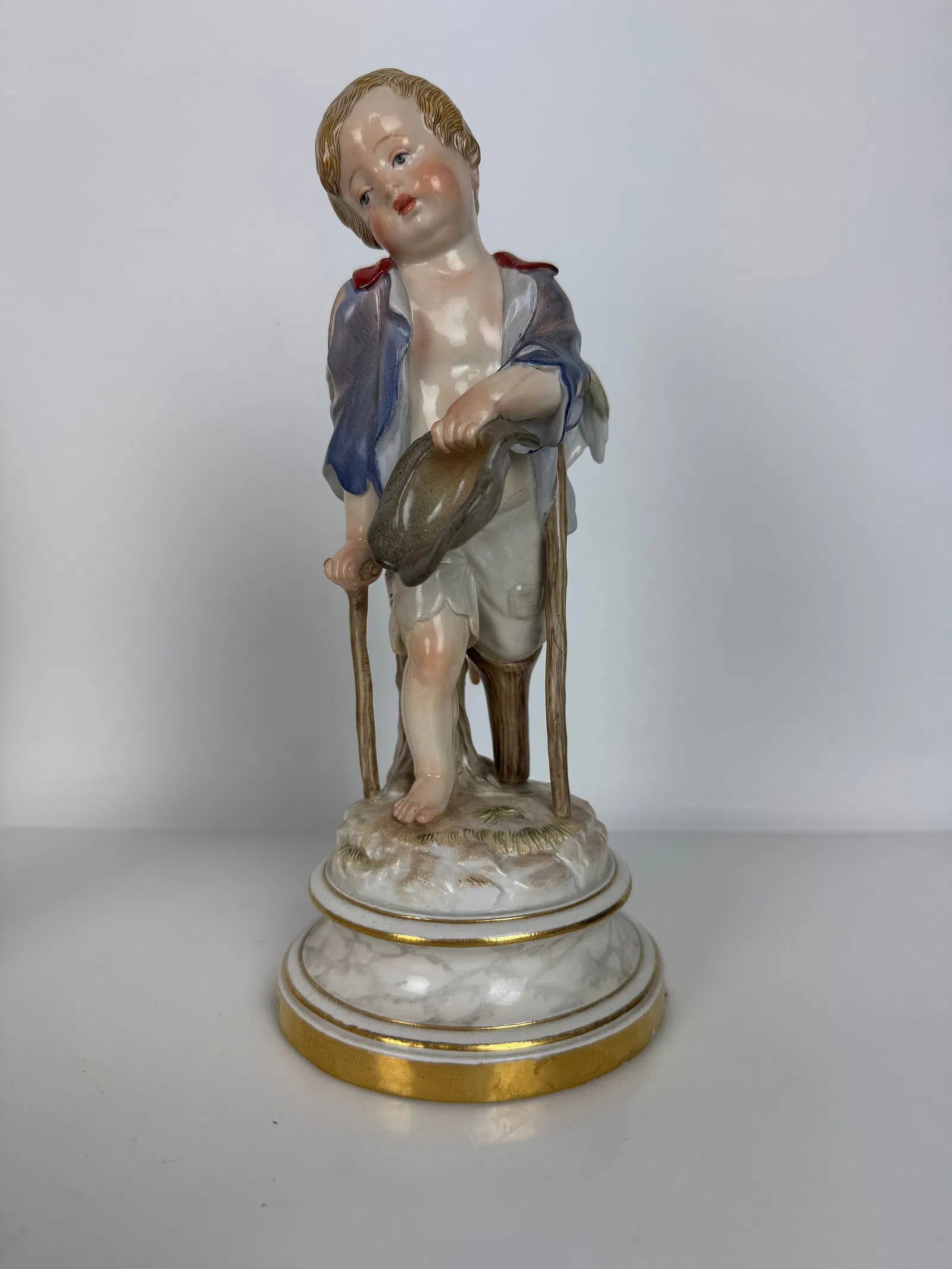 MEISSEN CHERUB L SERIES: Circa 1900. First quality mark. Measures 8 inches h. In excellent condition. Estimate $1000-1200
