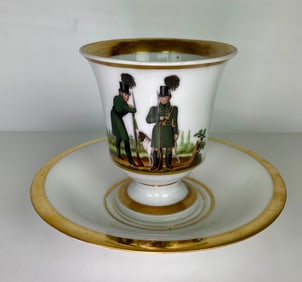 19TH C. MEISSEN CUP AND SAUCER