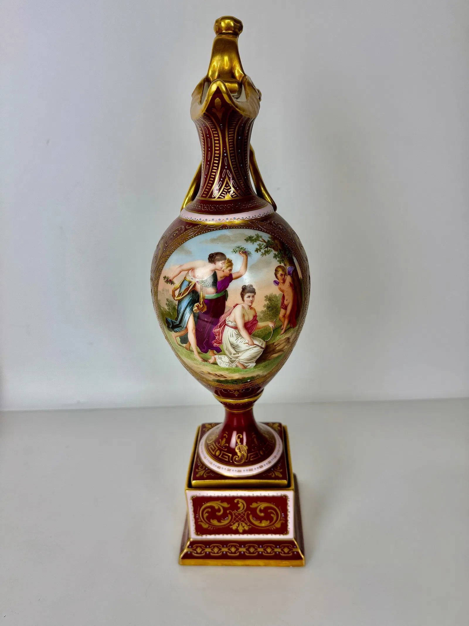 ROYAL VIENNA EWER: Circa 1900. Measures 15 inches h. In perfect condition. Estimate $800-1000