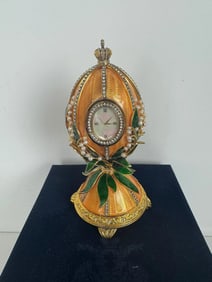 IMPERIAL FABERGE ENAMEL EGG CLOCK