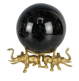 A DORE BRONZE AND MARBLE PAPER WEIGHT