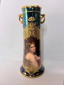 A LARGE ROYAL VIENNA PORTRAIT VASE
