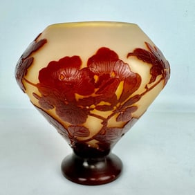 E. GALLE CAMEO GLASS VASE