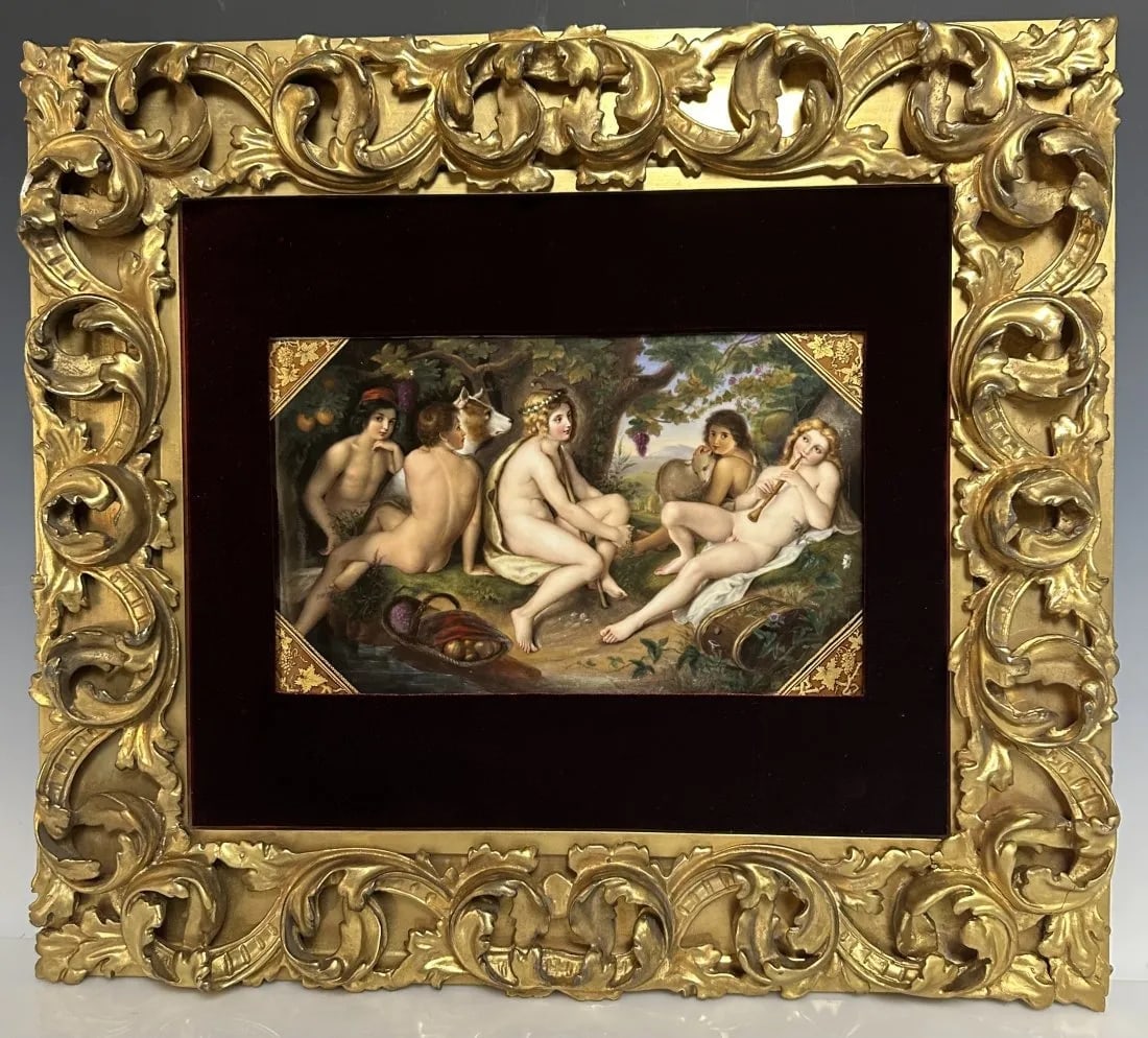 A GOOD BERLIN KPM PORCELAIN PLAQUE: Circa 1880. Porcelain measures 11 inches x 8.5 inches . In good antique condition. Estimate $6.000-8.000