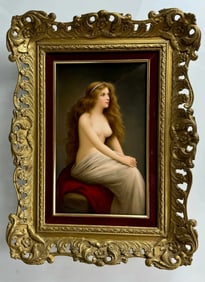 A LARGE BERLIN KPM PORCELAIN PLAQUE SIGNED WAGNER
