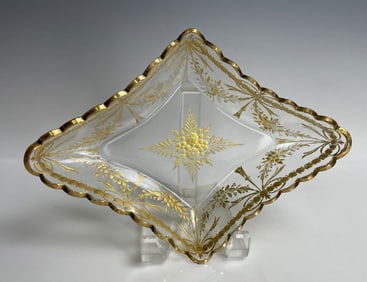 A MOSER GILT INTAGLIO CUT BOWL