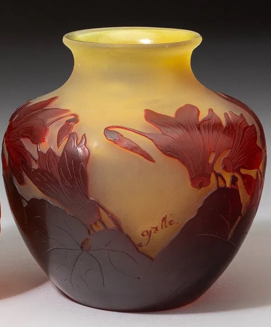 GALLE CAMEO GLASS VASE - 2