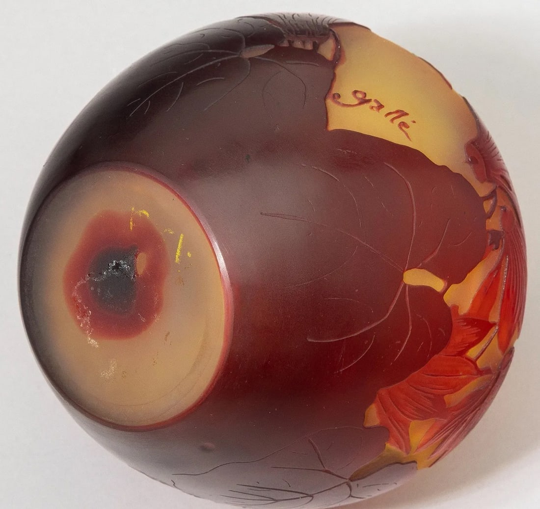 GALLE CAMEO GLASS VASE - 3