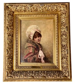 19TH C. OIL PAINTING ON PANEL SIGNED CHARLES E. DELORT
