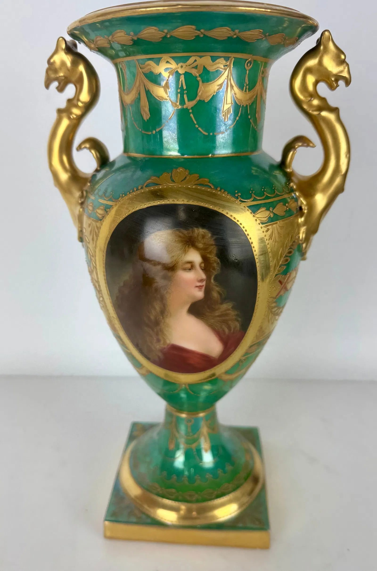 19TH C. ROYAL VIENNA PORCELAIN VASE: Measures 11 inches tall. In good condition, Estimate $800-1000
