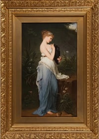 A LARGE BERLIN KPM PORCELAIN PLAQUE OF PSYCHE