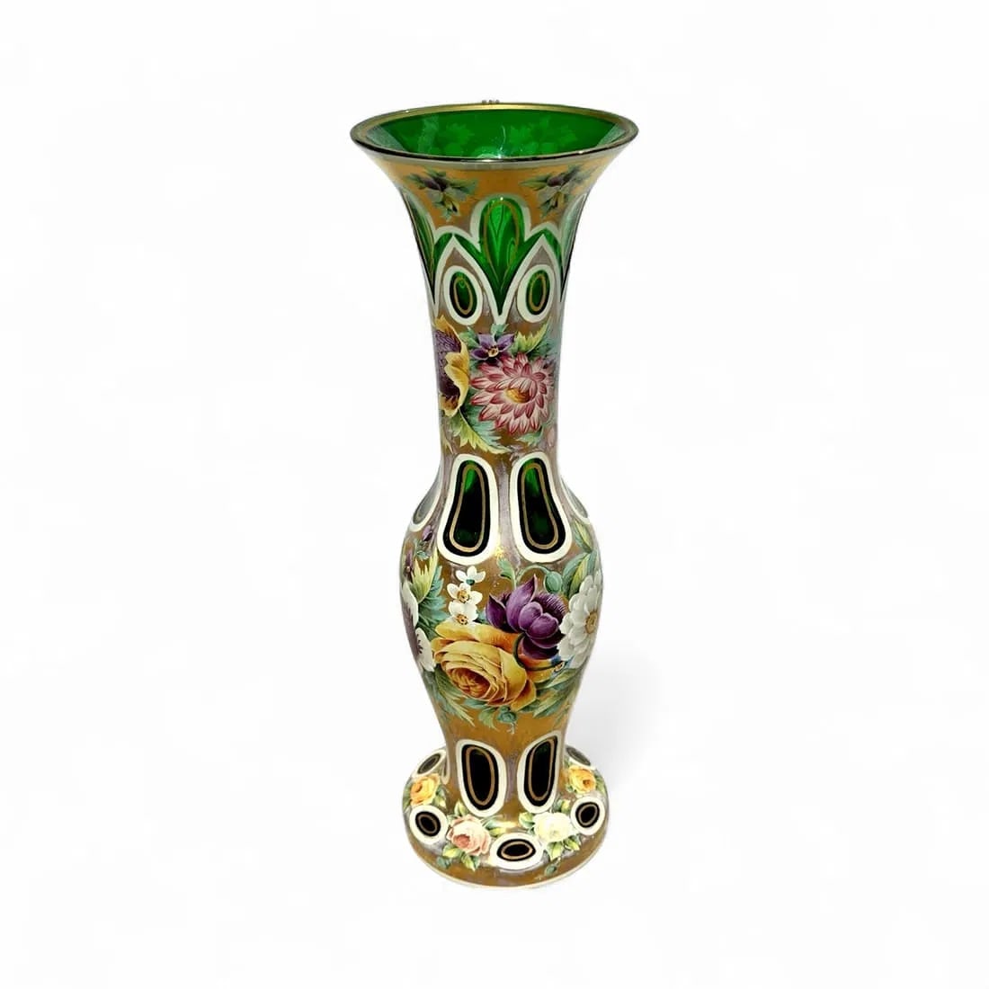 A MAGNIFICENT MOSER VASE: Circa 1900. Measures 12.5 inches tall. In excellent condition. Estimate $1200-1500
