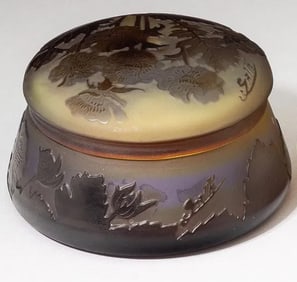 GALLE CAMEO GLASS BOX AND COVER