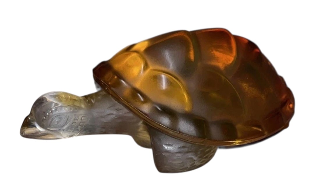 LALIQUE AMBER TURTLE