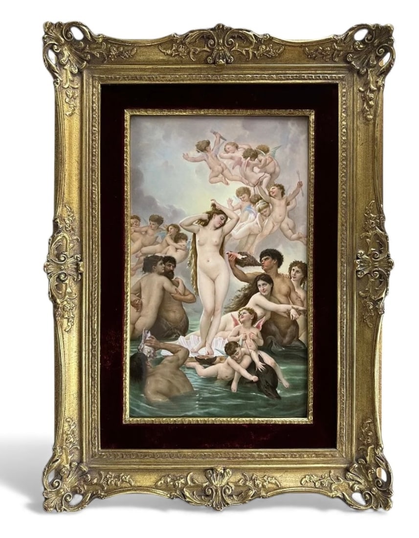 A PALATIAL BERLIN KPM PORCELAIN PLAQUE: Circa 1880. Plaque measures 45cm x 31cm out of frame. In good condition. Estimate $50.000-60.000