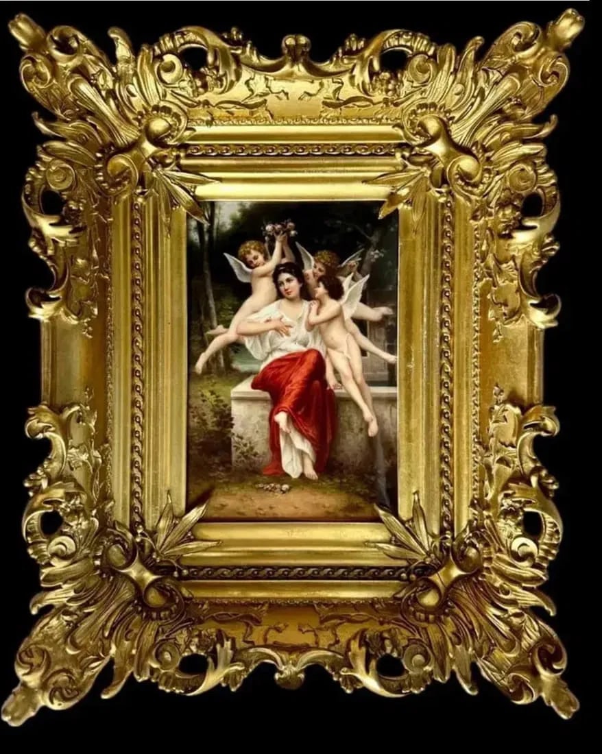 A FINE BERLIN KPM PORCELAIN PLAQUE: Circa 1880. Porcelain plaque measures 9.5 inches x 6.75 inches unframed. In good condition. Estimate $6000-8000