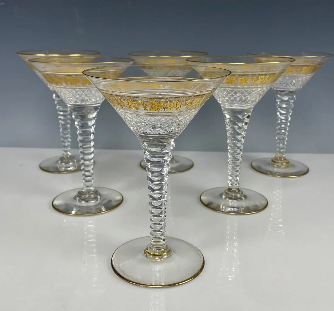 SET OF 6 GILT VAL ST LABERT CHAMPAGNE COUPS (1 of 6)