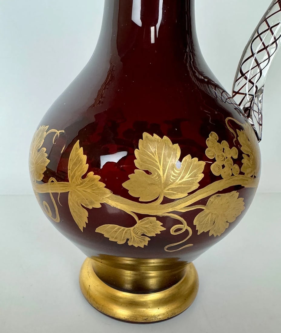 GILT MOSER PITCHER - 3