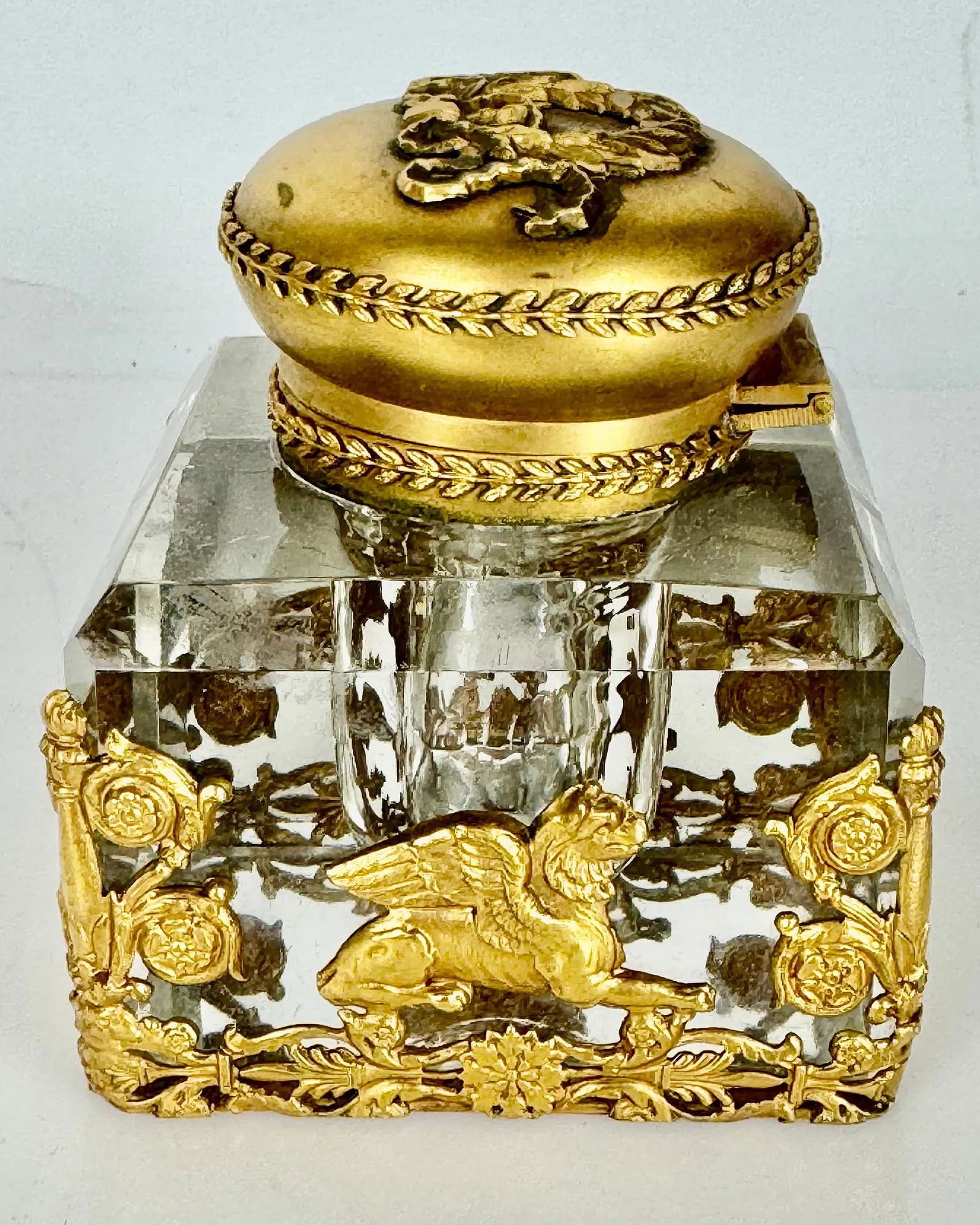 ORMOLU MOUNTED BACCARt CRYSTAL INKWELL (1 of 2)