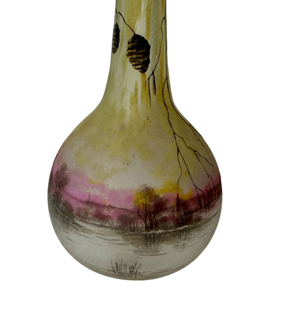 A LARGE DAUM NANCY VASE - 3