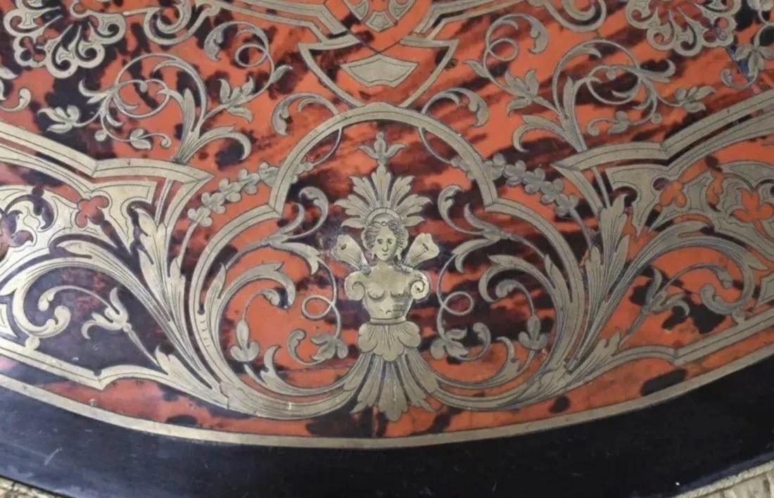 ANTIQUE ORMOLU MOUNTED BOULE TABLE - 3