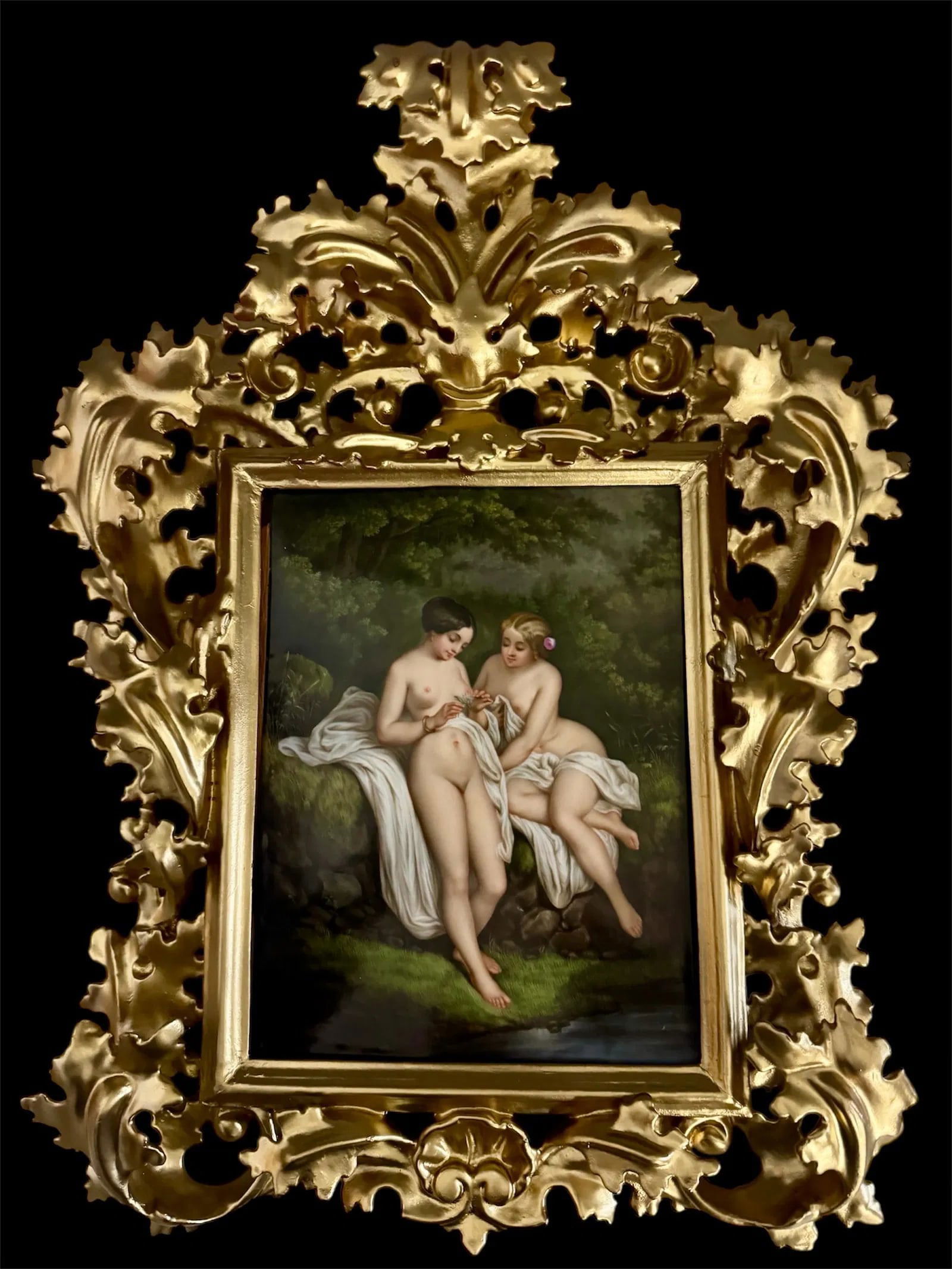 19TH C. RIYAL VIENNA PORCELAIN PLAQUE: Porcelain measures 10 inches x8 inches unframed. Estimate $2500-3000