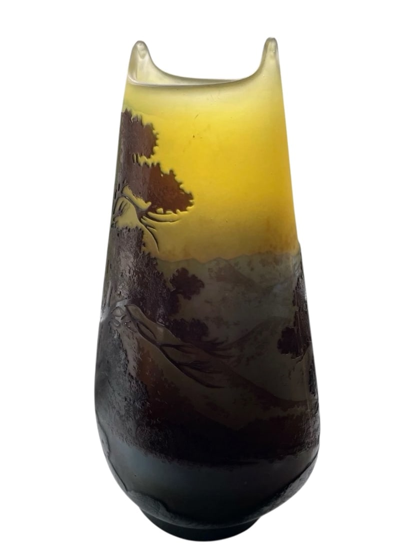 GALLE VASE: Circa 1900. Measures 7.5 inches tall. Excellent condition. Estimate $1500-2000