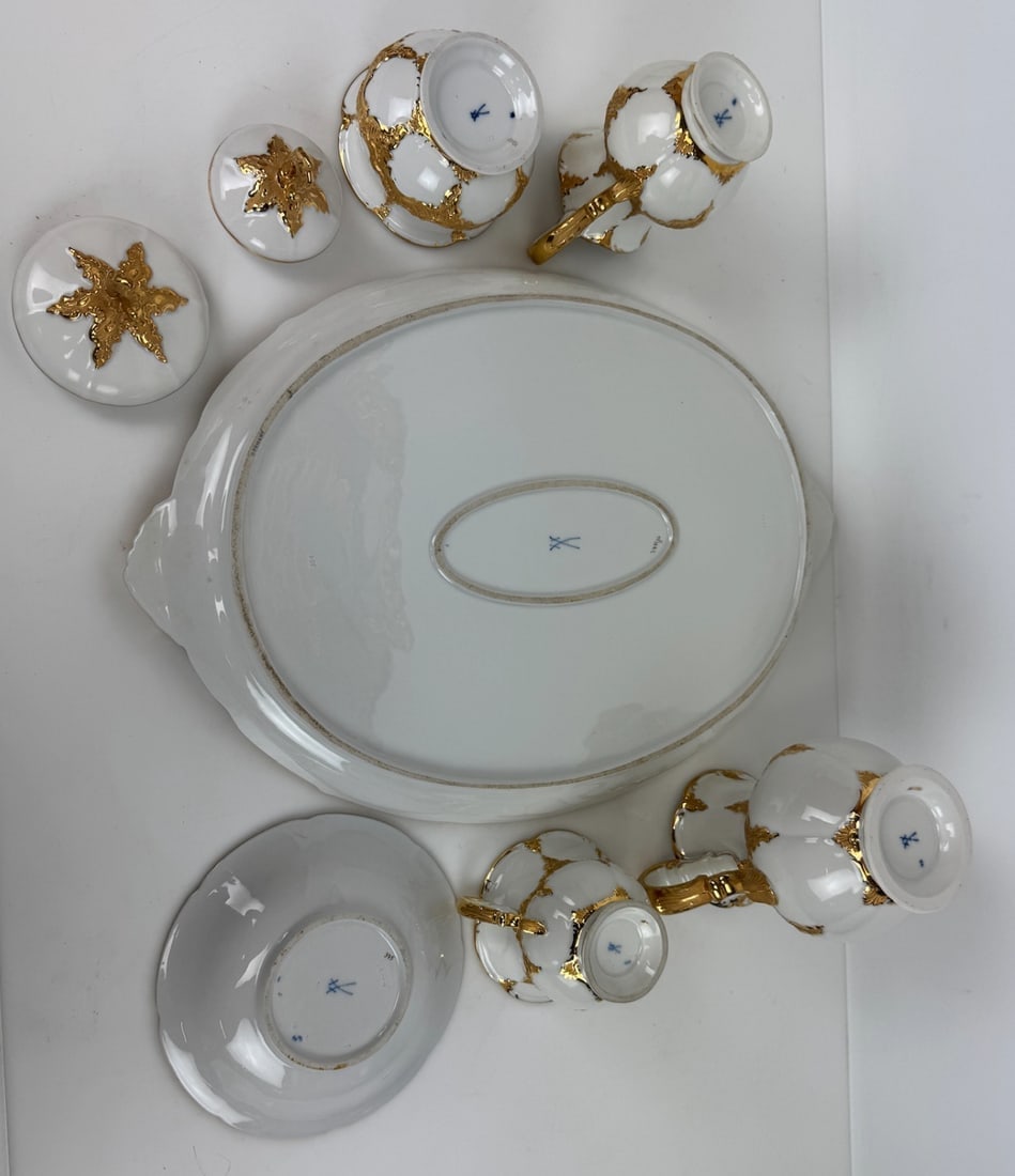 MEISSEN TEA SET - 4