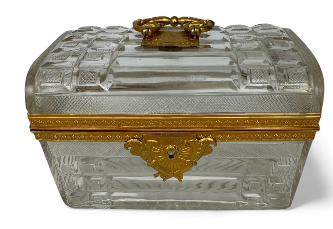 ORMOLU MOUNTED BACCARAT CRYSTAL BOX (1 of 4)