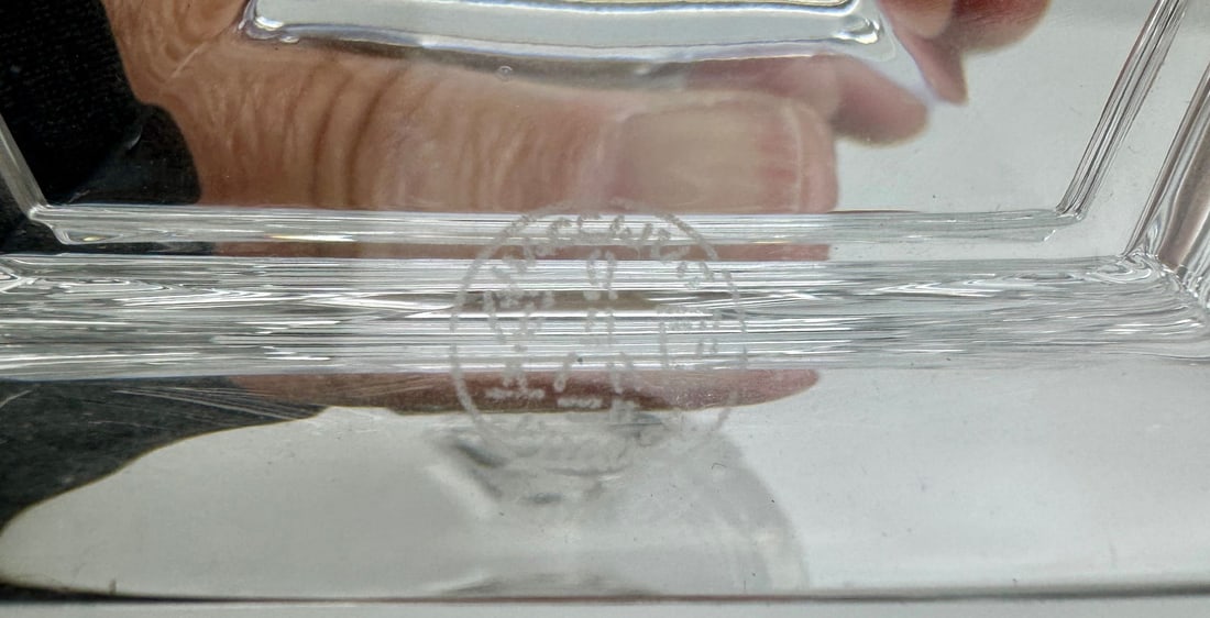 2 SIGNED BACCARAT CANDEL HOLDERS - 2