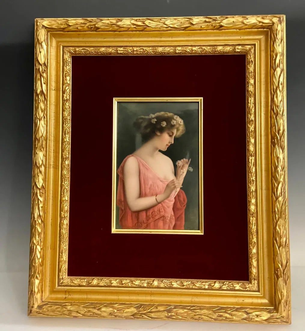 19TH C. BERLIN KPM PORCELAIN PLAQUE: Measures 10 inches x 7 inches unframed. Artist signed. In excellent condition. Estimate $5000-6000